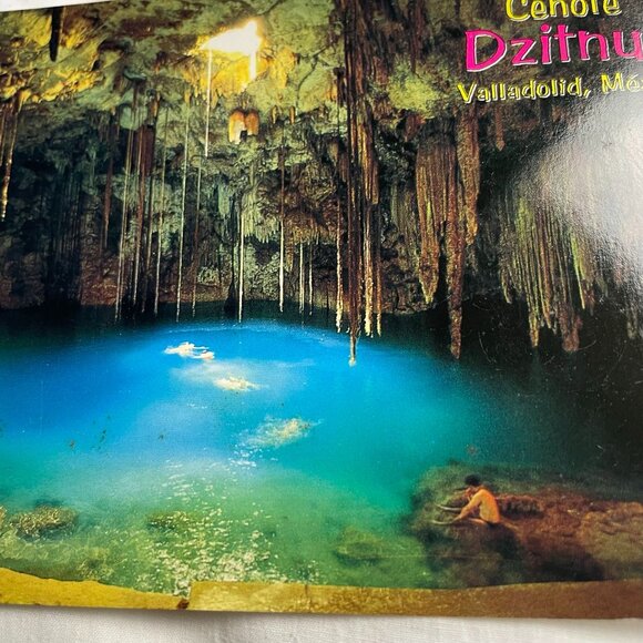 Vintage Cenote Dzitnup Valladolid Mexico Non Topographical Standard Postcard u - Picture 3 of 5